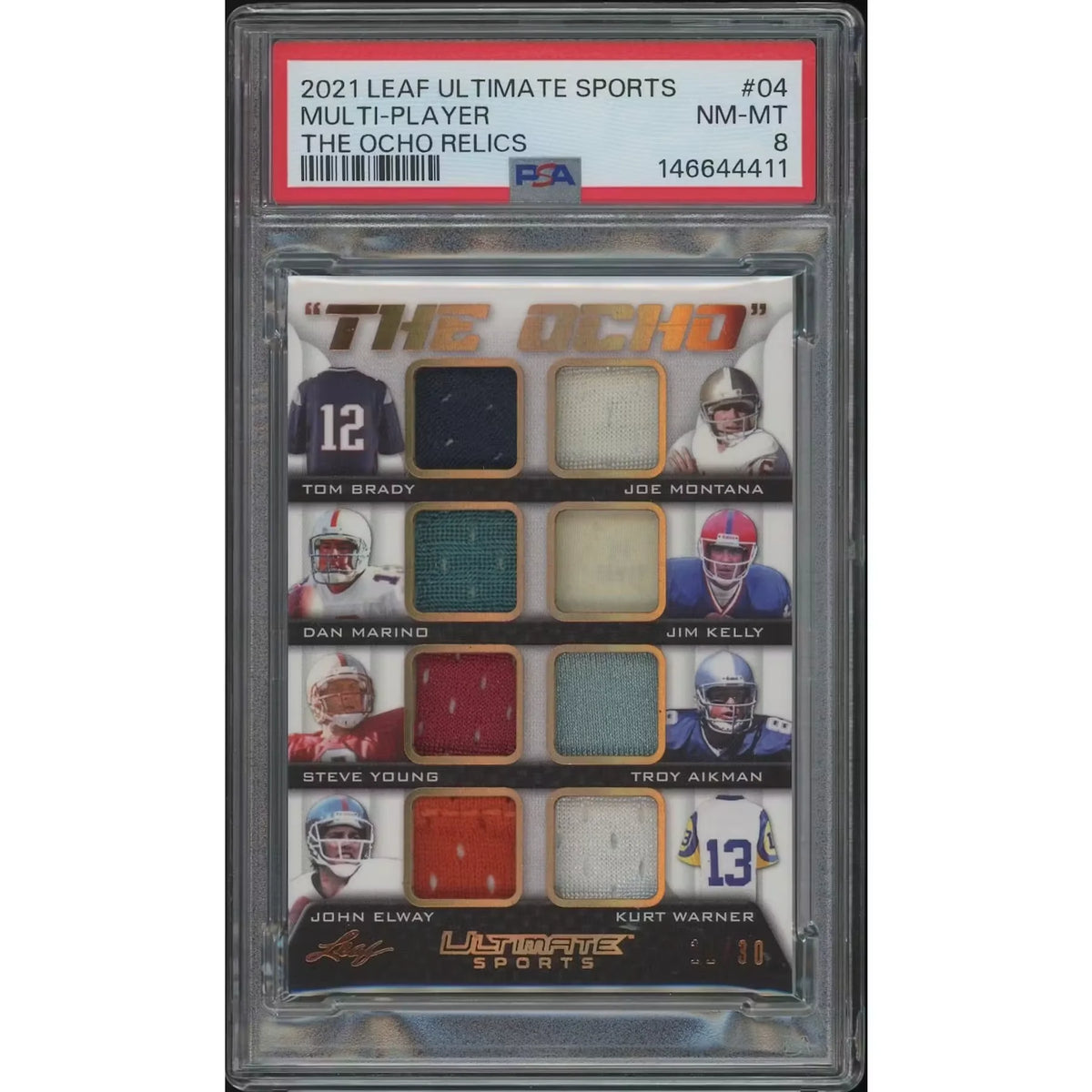 Tom Brady, Joe Montana, Dan Marino & Others Signed Jersey | 2021 Leaf | P5299104