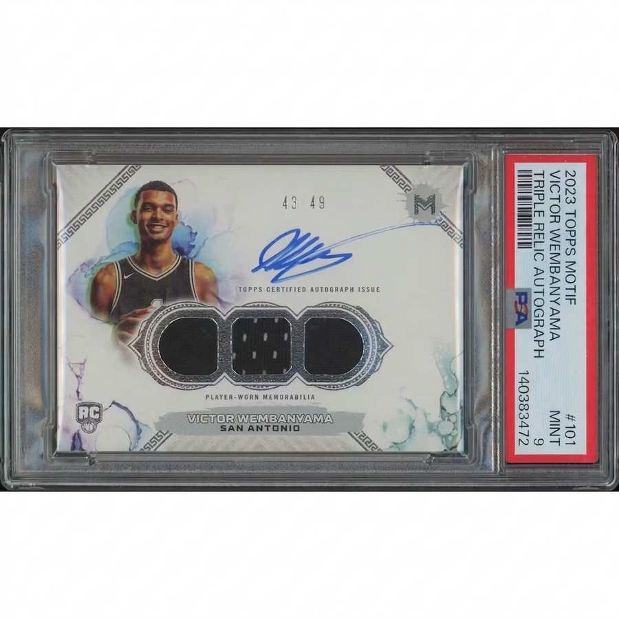 Victor Wembanyama 2023-24 Topps Motif #101 Rookie Auto | PSA 9 Mint