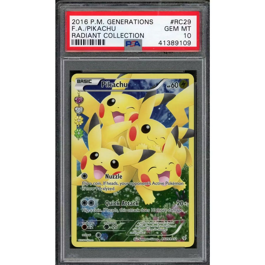 2016 Pokemon Generations Pikachu Full Art | Radiant Collection RC29 PSA 10 | P5538973