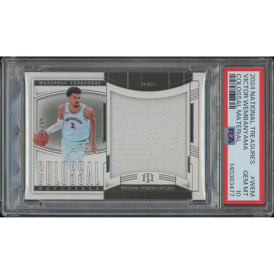 Victor Wembanyama Signed Jersey #15 Card | 2024-25 National Treasures PSA 10
