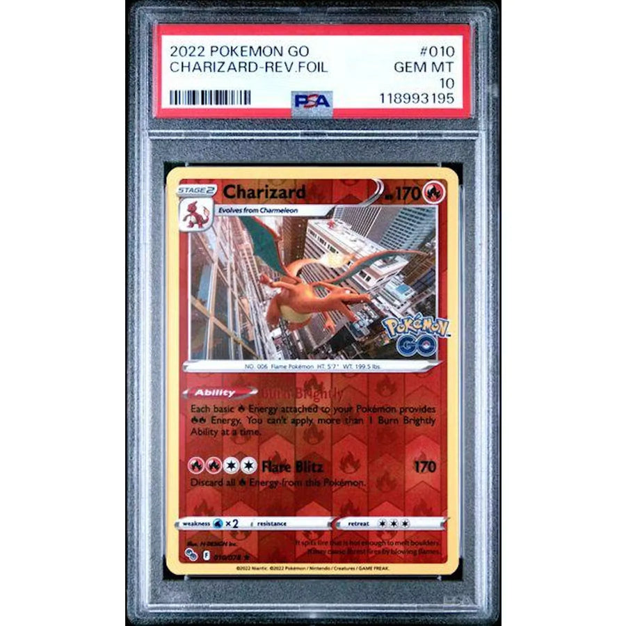2022 Pokemon Go Charizard Reverse Foil #010 | PSA 10 | P5596280