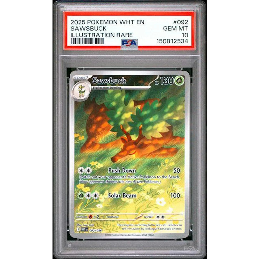 2025 Pokemon White Flare Sawsbuck Illustration Rare #092 | PSA 10 | P5596288