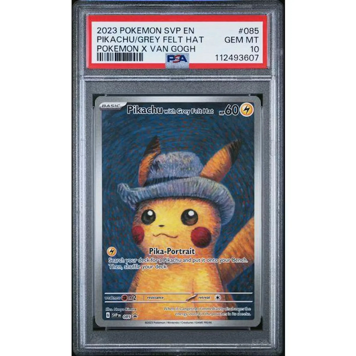 2023 Pokemon Van Gogh Pikachu With Grey Felt Hat Promo #085 PSA 10 - D2 | P5597143
