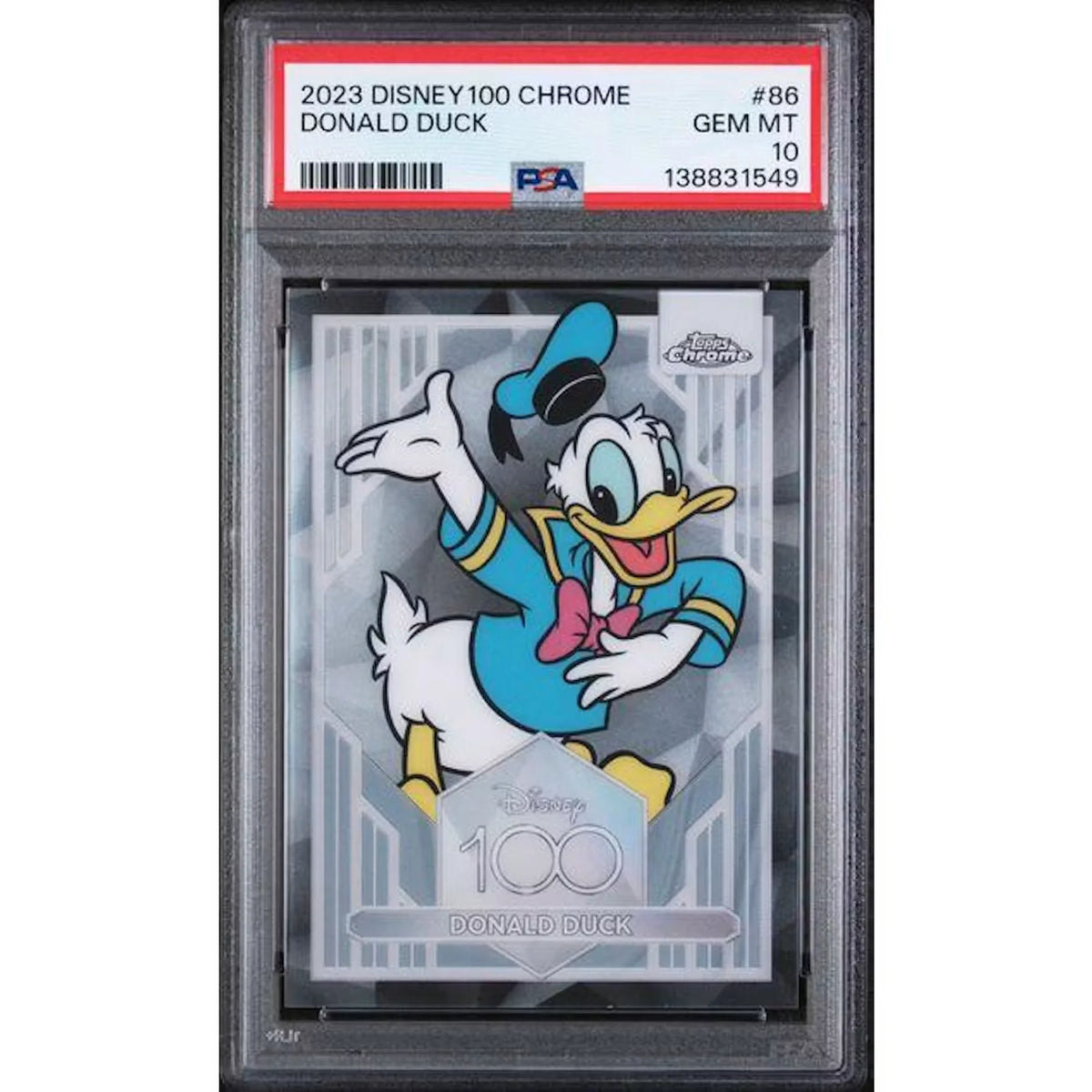 Donald Duck #86 2023 Topps Chrome Disney100 | PSA 10 | P5598804