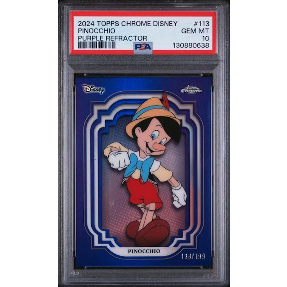 2024 Topps Chrome Disney Pinocchio Purple #113 | PSA 10 | P5598805