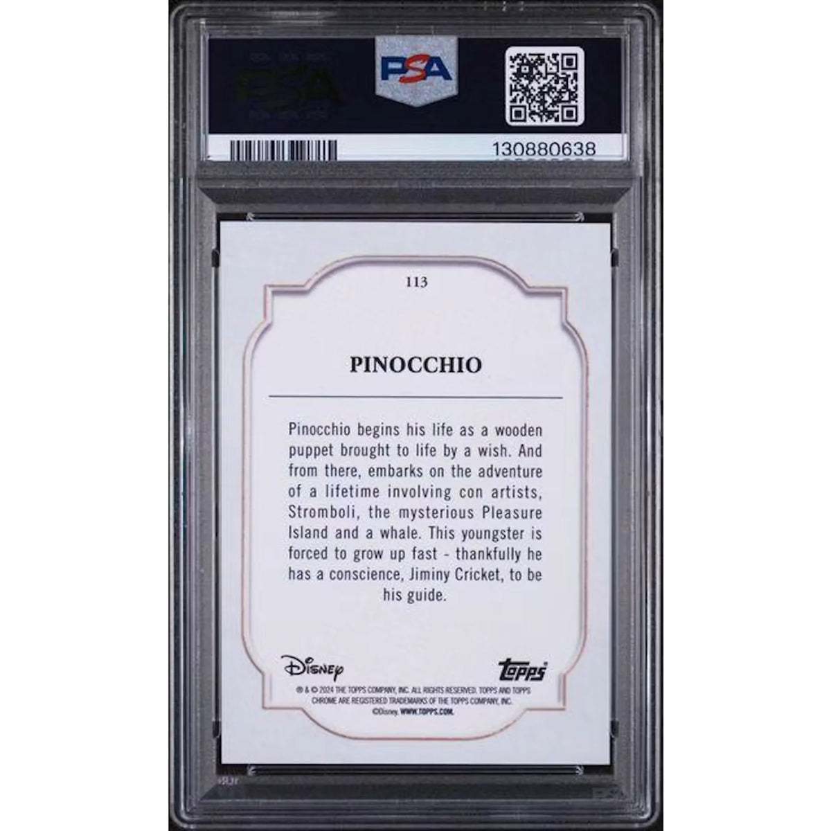 2024 Topps Chrome Disney Pinocchio Purple #113 | PSA 10 | P5598805