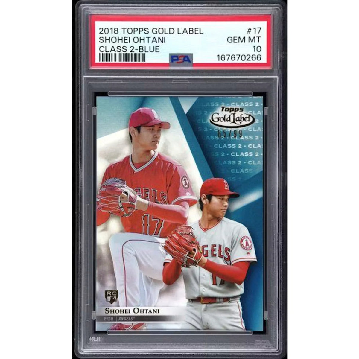 Shohei Ohtani 2018 Topps Gold Label Rookie Card | PSA 10 | P5598939