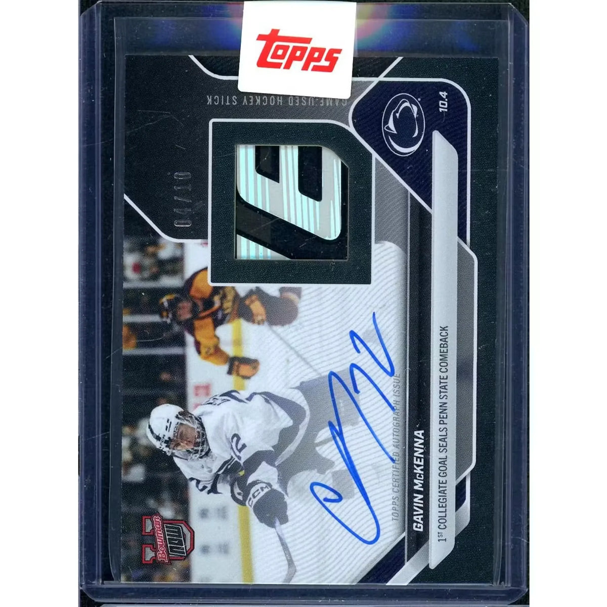 Gavin McKenna Signed 2025 Topps Now Auto Relic #28 Card | Black Foil/10 | P5599008