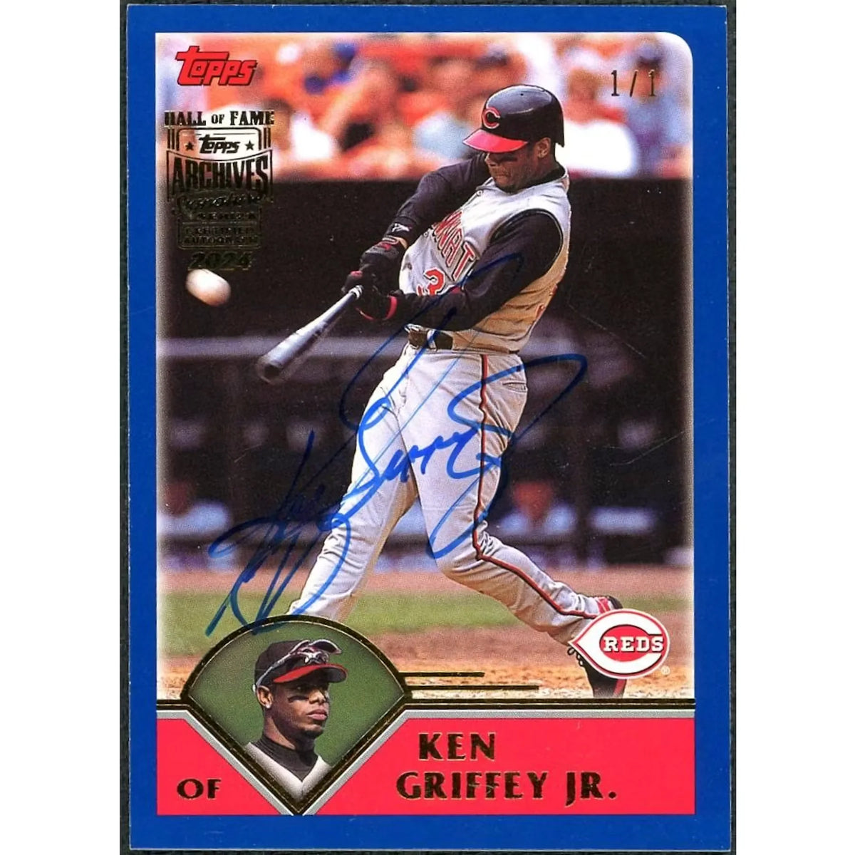 Ken Griffey Jr. Signed 2024 Topps Archives Signature Series 2003 Card | 1/1 | P5599113