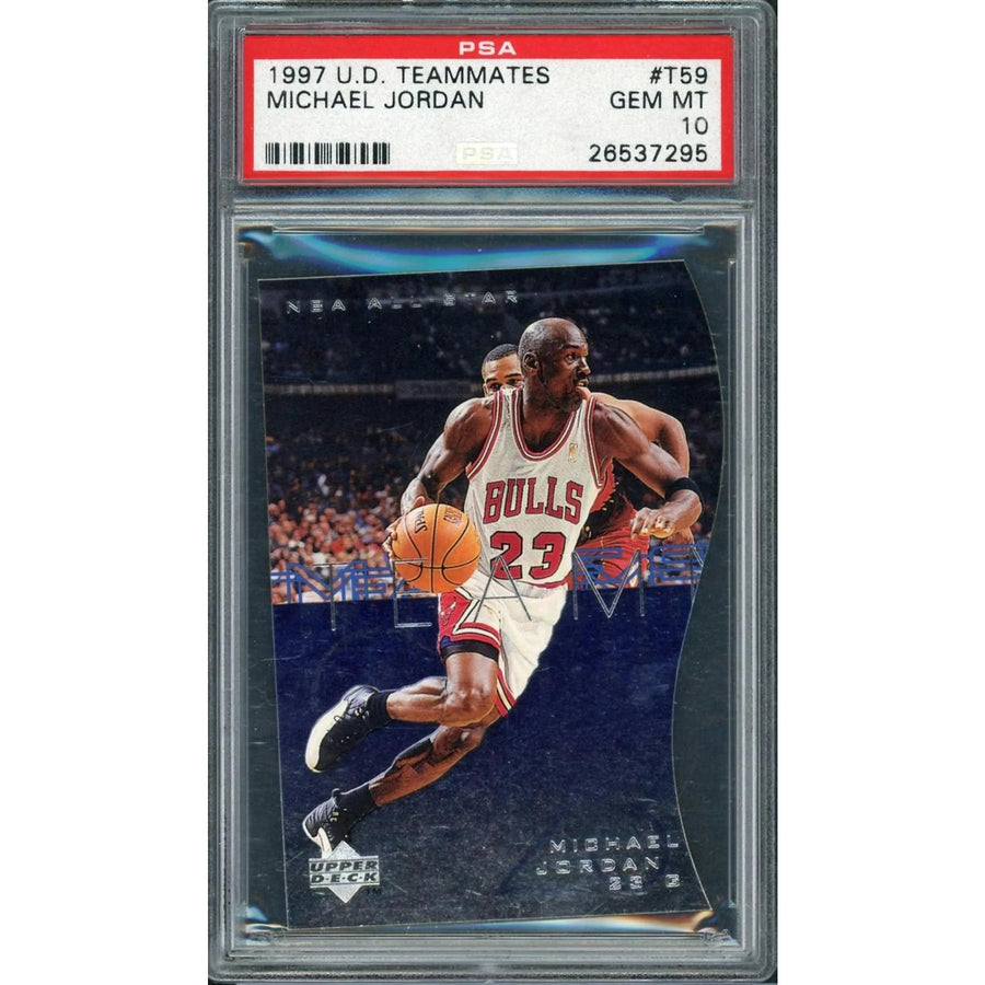 Michael Jordan 1997 Upper Deck Teammates Card #T59 | PSA 10 | P5599141