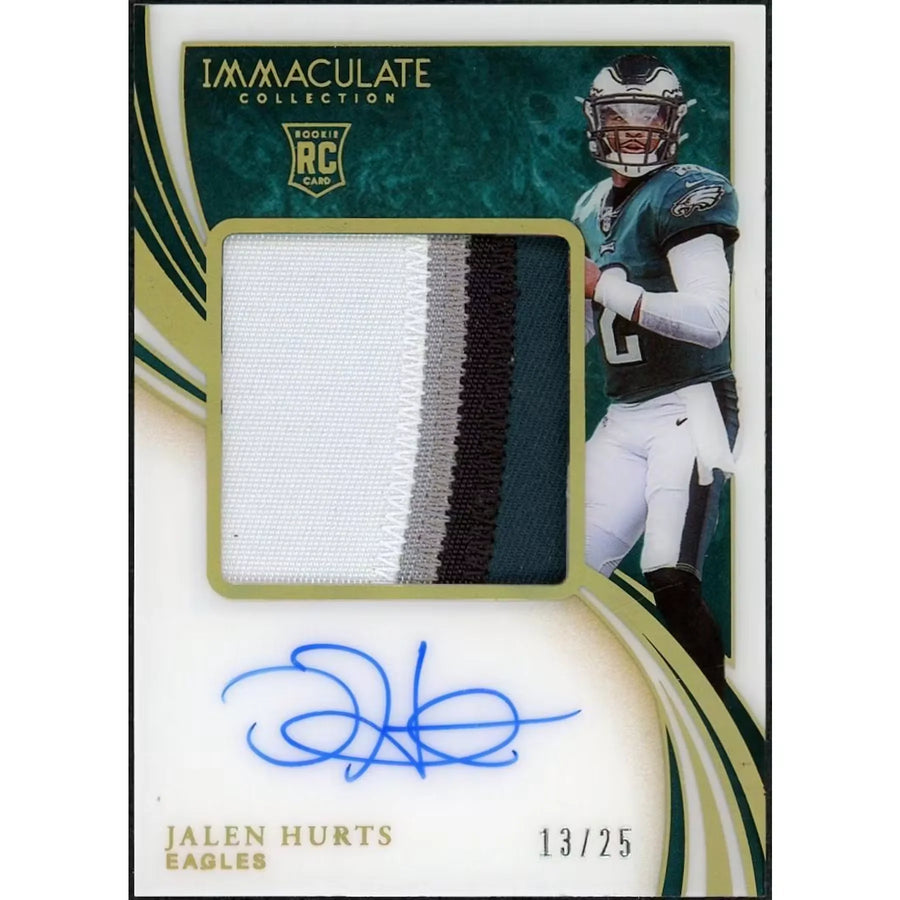 Jalen Hurts Signed 2020 Panini Immaculate Rookie Patch Auto |/25 | P5599151