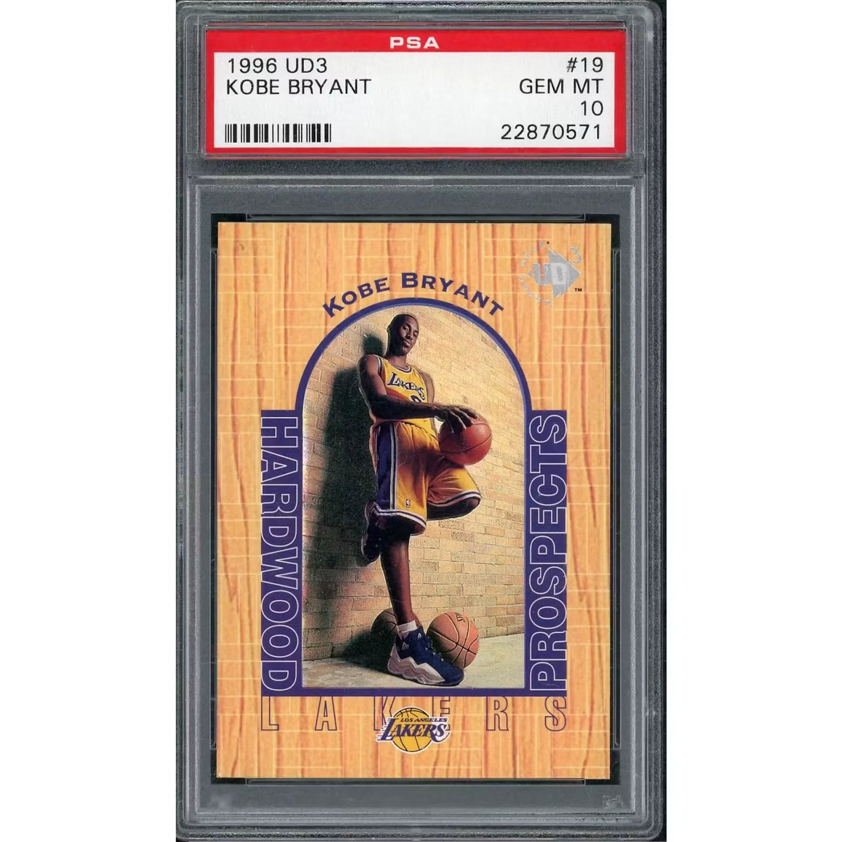 Kobe Bryant 1996 Upper Deck 3 Rookie Card #19 | PSA 10 | P5599154
