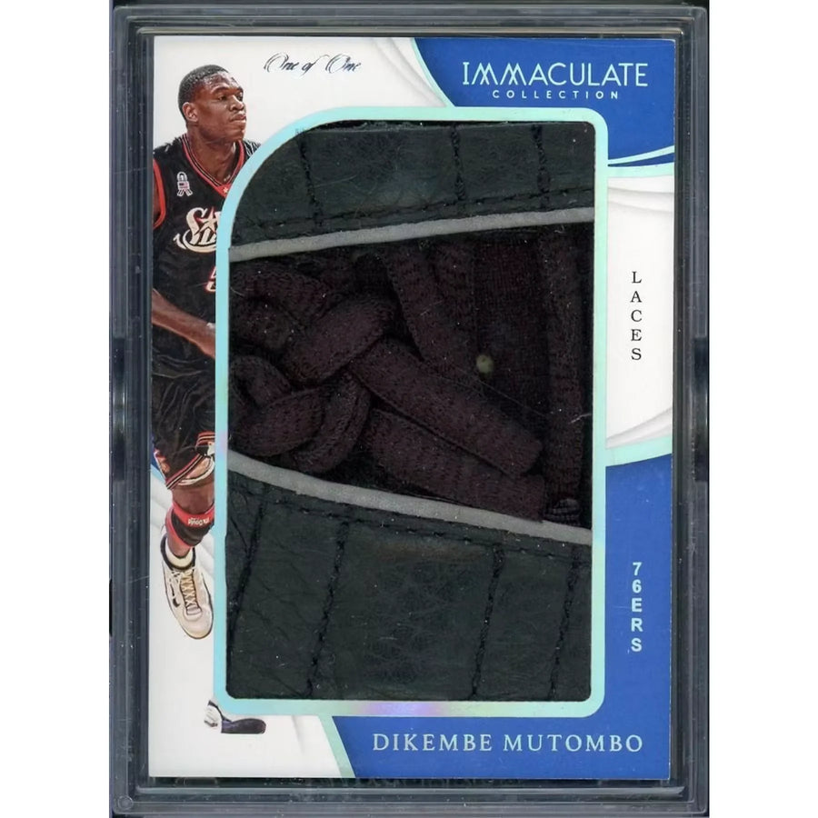 Dikembe Mutombo 2018-19 Panini Immaculate Laces Patch Card | 1/1 | P5599177