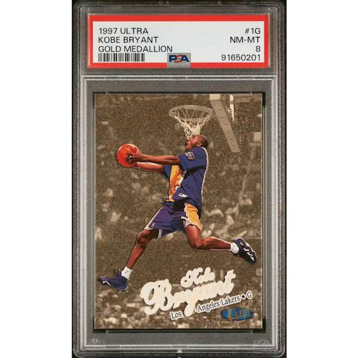 1997 Fleer Ultra Kobe Bryant Gold Medallion #1G | PSA 8 | P5599179