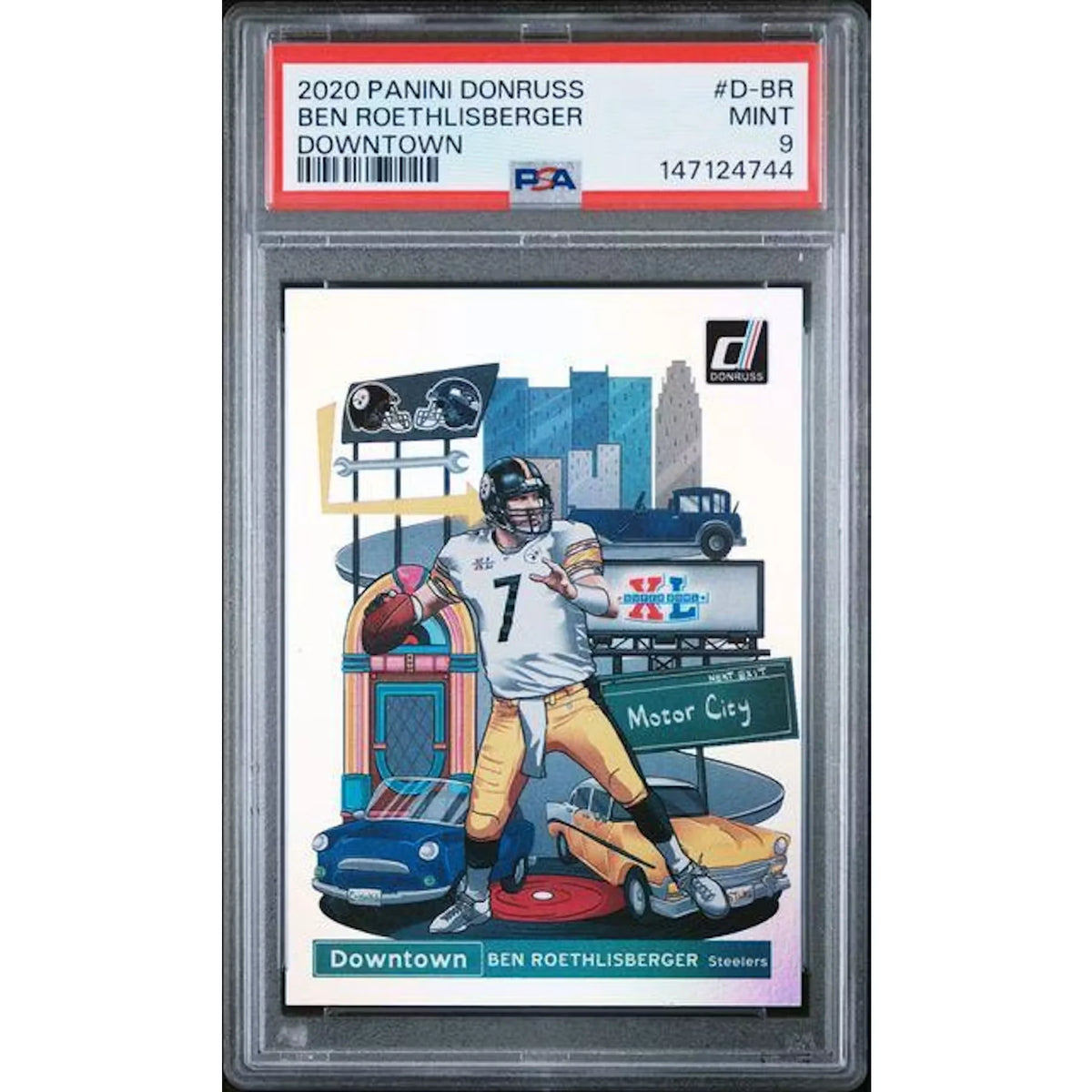 Ben Roethlisberger 2020 Panini Donruss Downtown Card | PSA 9 | P5599193