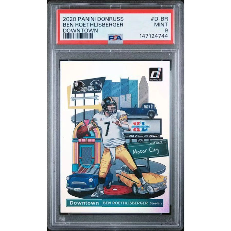 Ben Roethlisberger 2020 Panini Donruss Downtown Card | PSA 9 | P5599193