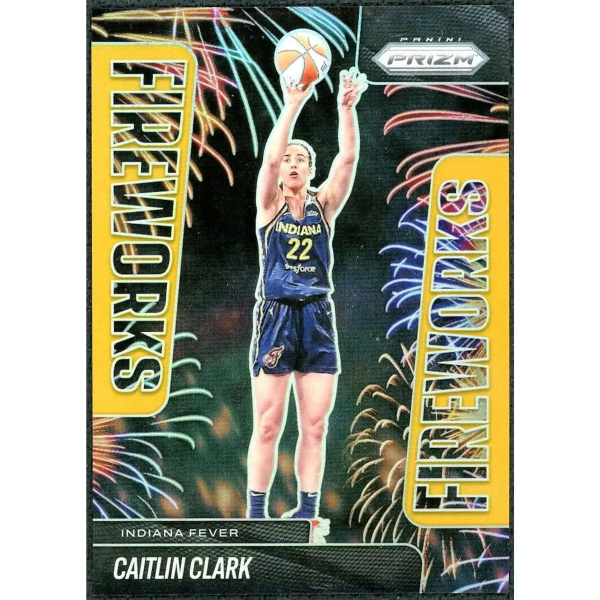 Caitlin Clark 2025 Panini Prizm Fireworks Gold Card | #9/10 | P5599276