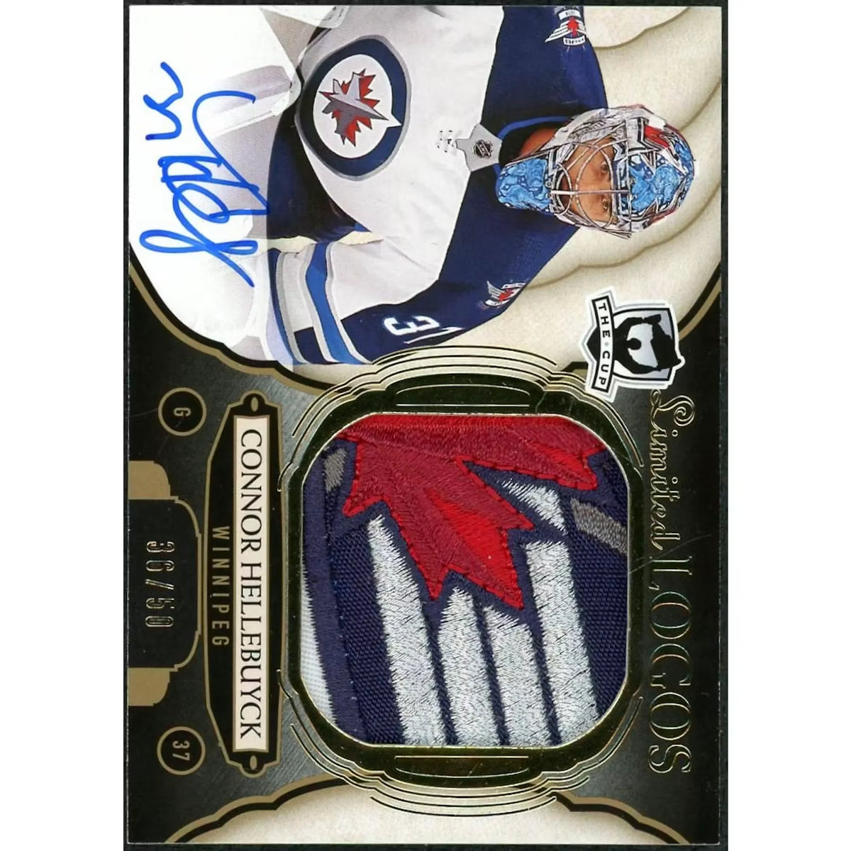 Connor Hellebuyck 2018 Upper Deck The Cup Limited Logos Card |/50 | P5599330