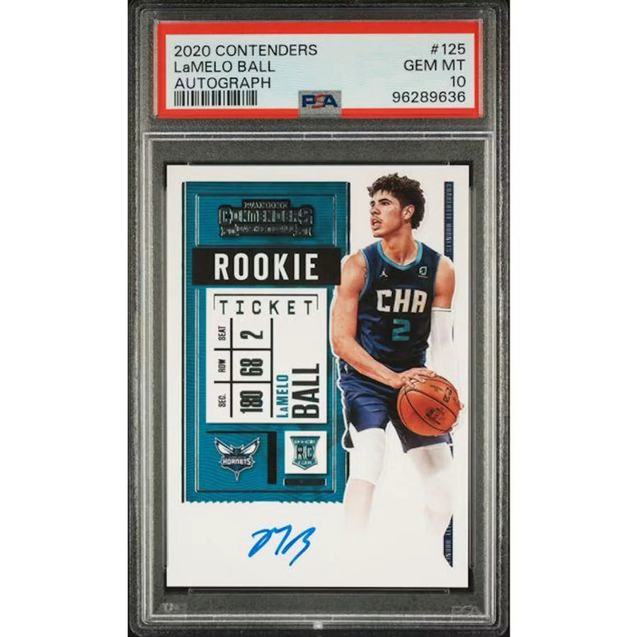 LaMelo Ball Signed 2020-21 Panini Contenders Rookie Card #125 | PSA 10 | P5599358