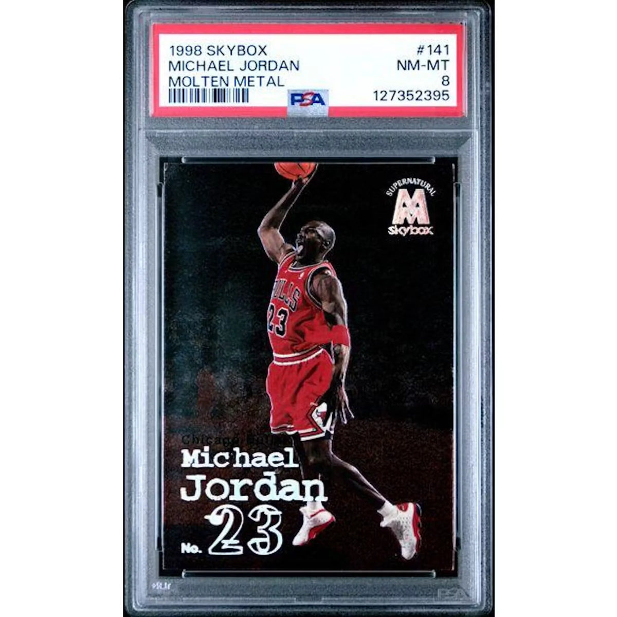 Michael Jordan 1998 Skybox Molten Metal #141 | PSA 8 | P5599359