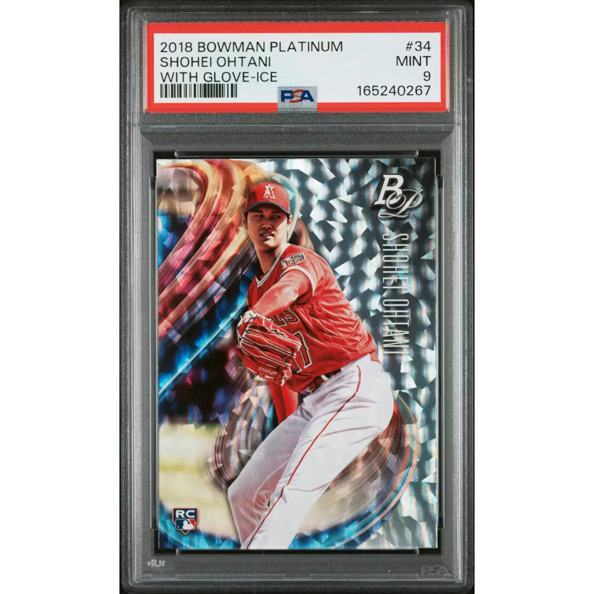 2018 Bowman Platinum Shohei Ohtani Rookie With Glove-Ice #34 PSA 9 - D2 | P5599428