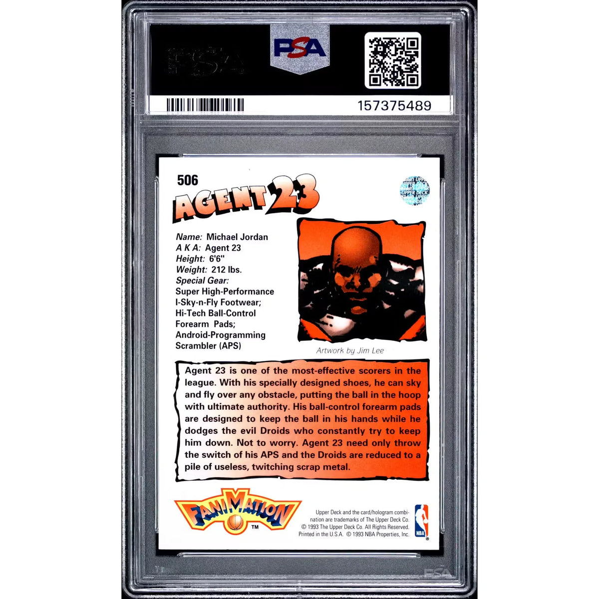Michael Jordan 1992 Upper Deck Fanimation #506 | PSA 9 | P5599601