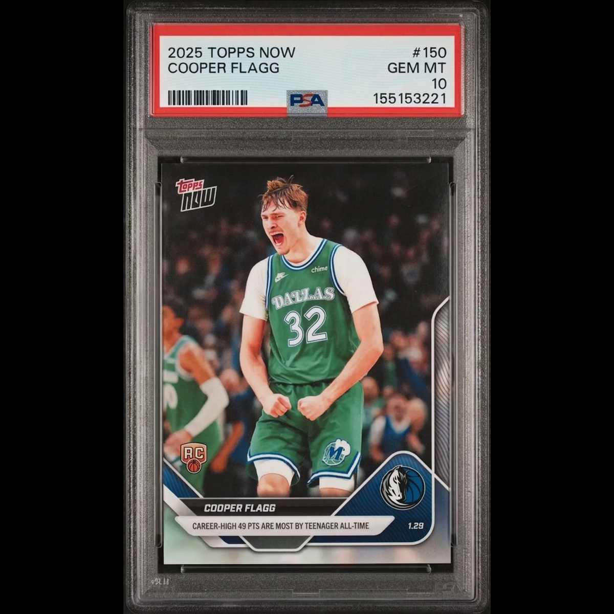 Cooper Flagg 2025 Topps Now Rookie Card #150 | PSA 10 | P5599949