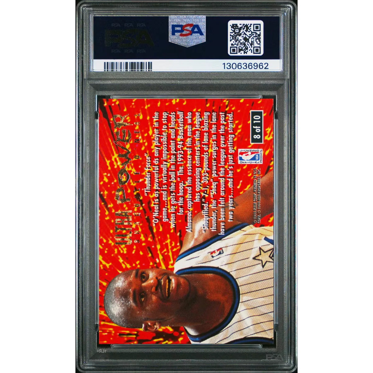 Shaquille O'Neal 1994 Fleer Ultra Power #8 | PSA 8 | P5599989