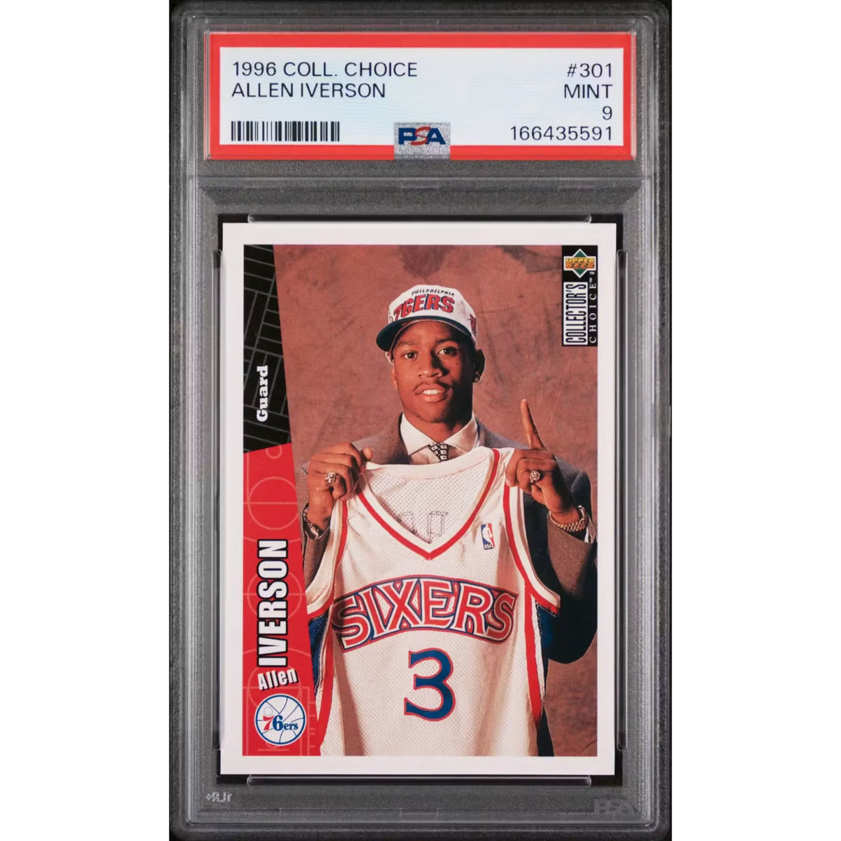 Allen Iverson 1996 Collector's Choice Rookie #301 | PSA 9 | P5600024