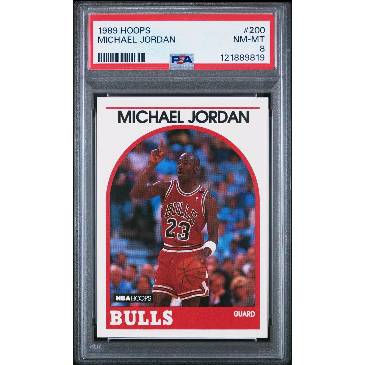 Michael Jordan 1989 Hoops #200 Trading Card | PSA 8 | P5600026