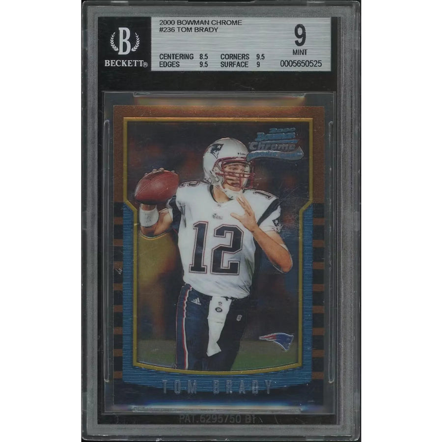 Tom Brady 2000 Bowman Chrome Football #236 Rookie | BGS 9 Mint | P5645140