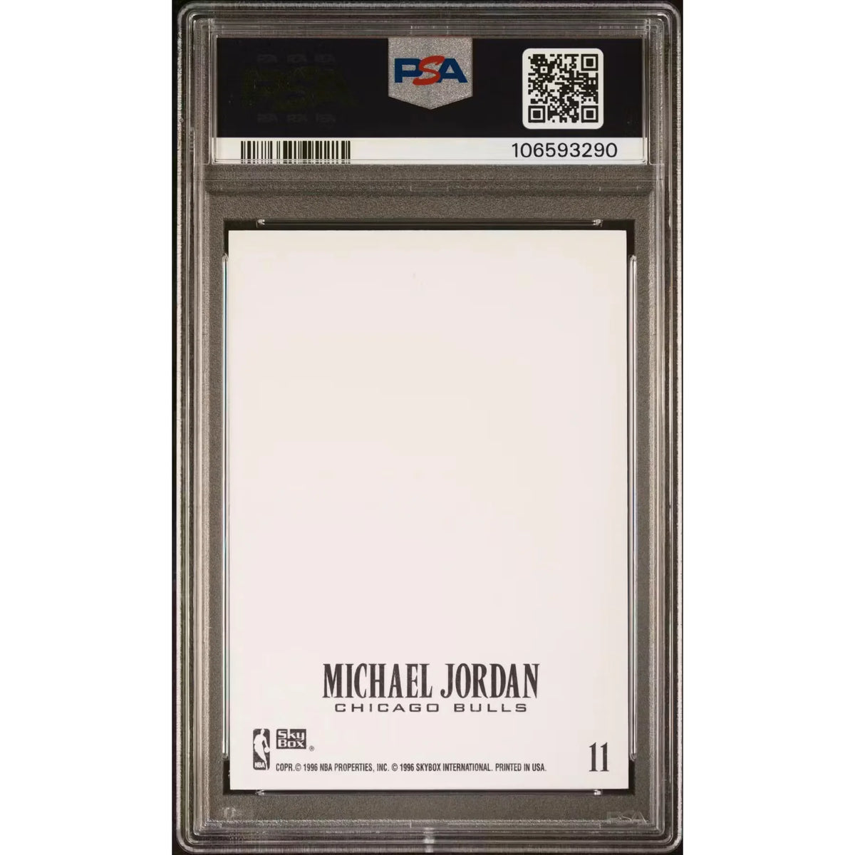 Michael Jordan 1996 Skybox Z-Force Z-Cling #11 Card | PSA 9 | P5645349