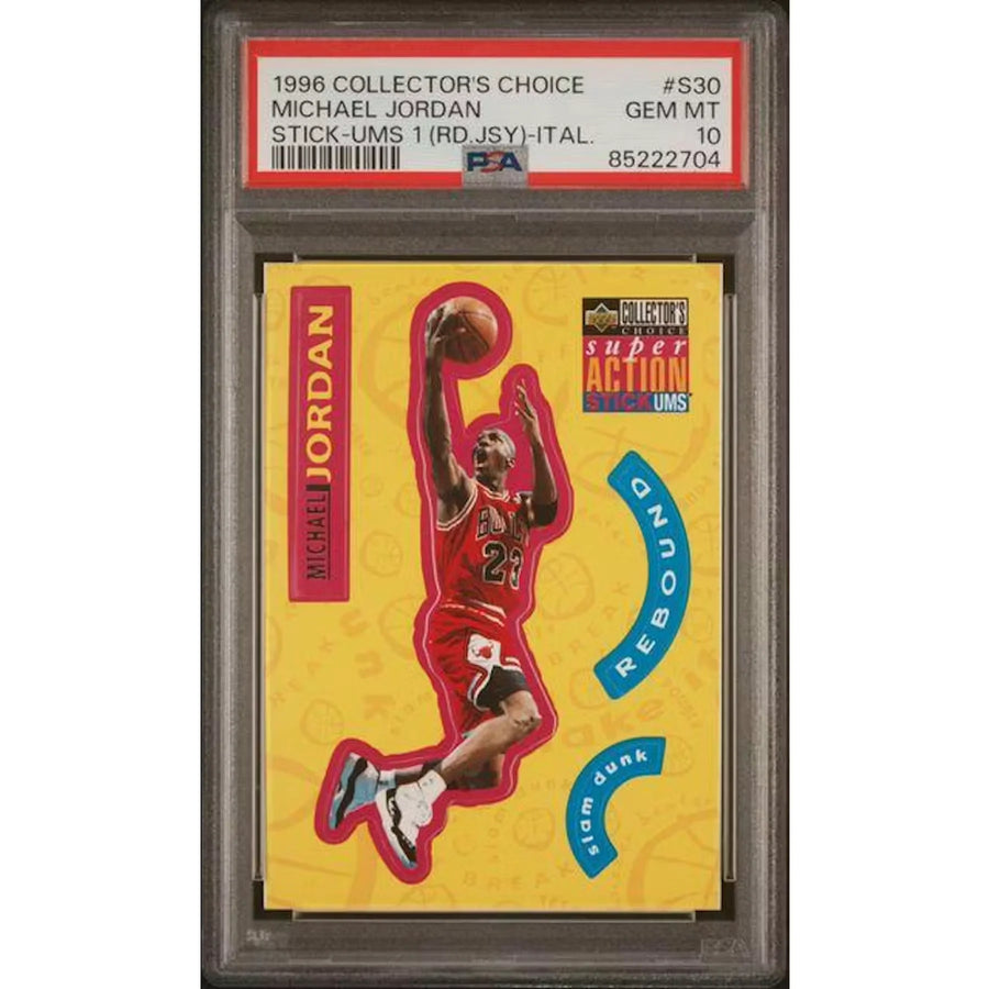 Michael Jordan Signed 1996 Collector's Choice Stick-Ums | PSA 10 #S30 | P5645497