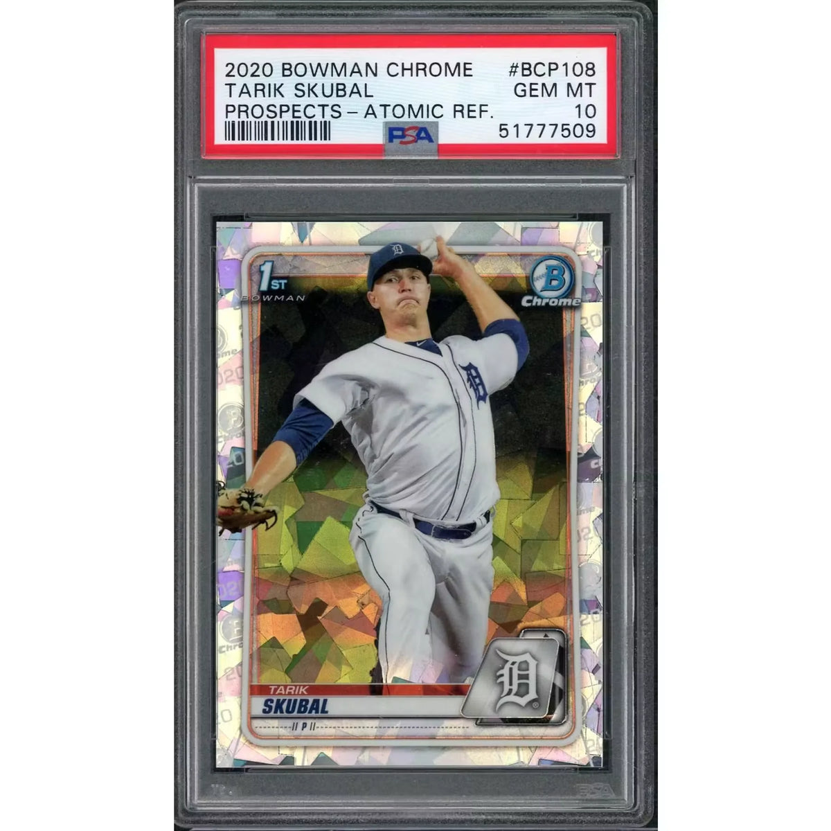 Tarik Skubal 2020 Bowman Chrome Atomic Refractor #BCP-108 | PSA 10 | P5645652