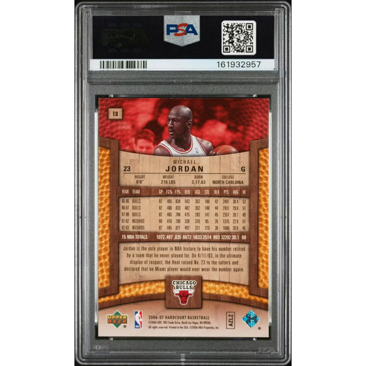 Michael Jordan 2006 Upper Deck Hardcourt #13 | PSA 10 Gem Mint | P5645698