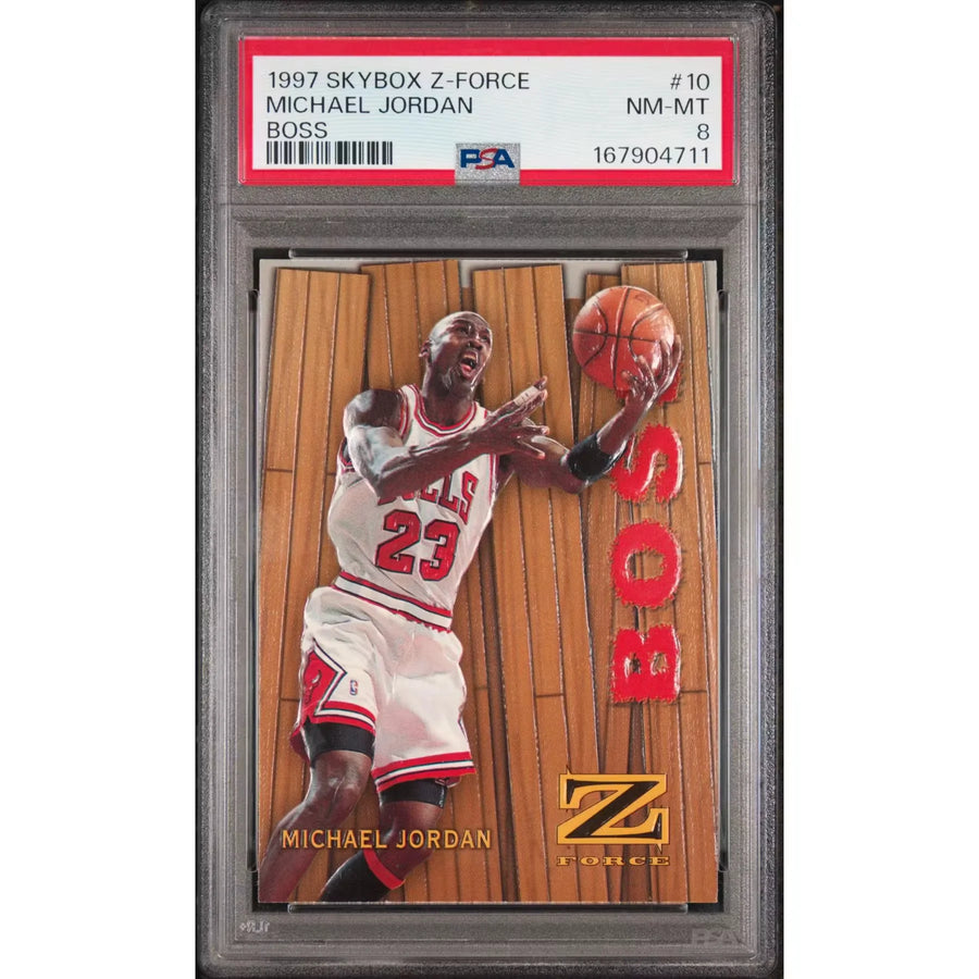 Michael Jordan 1997 Skybox Z-Force Boss #10 | PSA 8 | P5645769