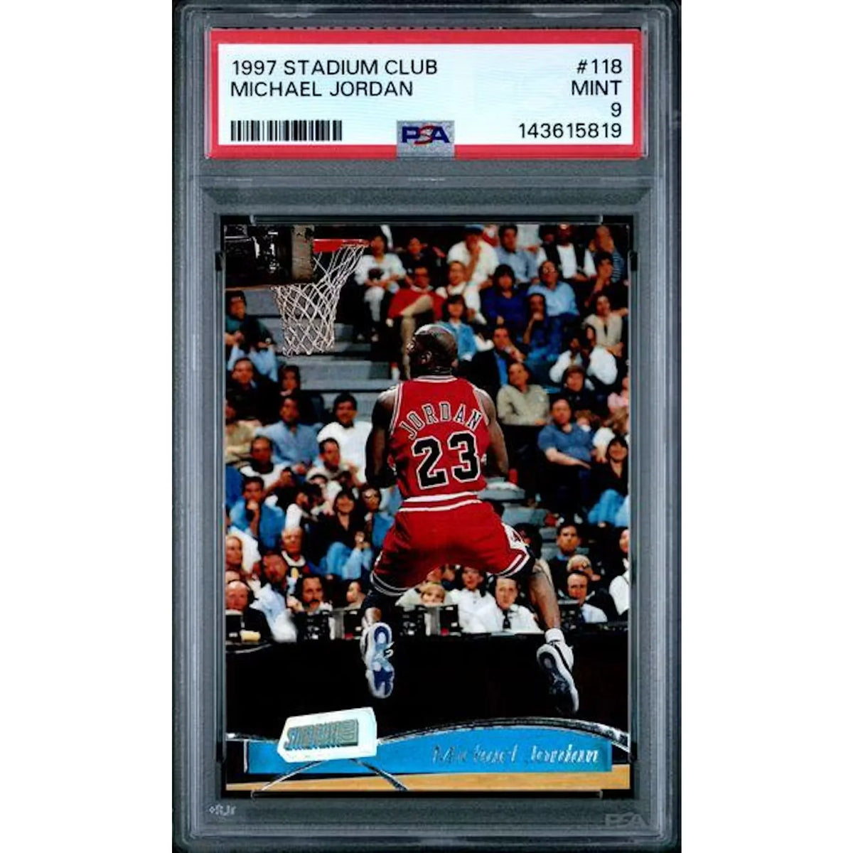 Michael Jordan 1997 Topps Stadium Club #118 | PSA 9 | P5645828