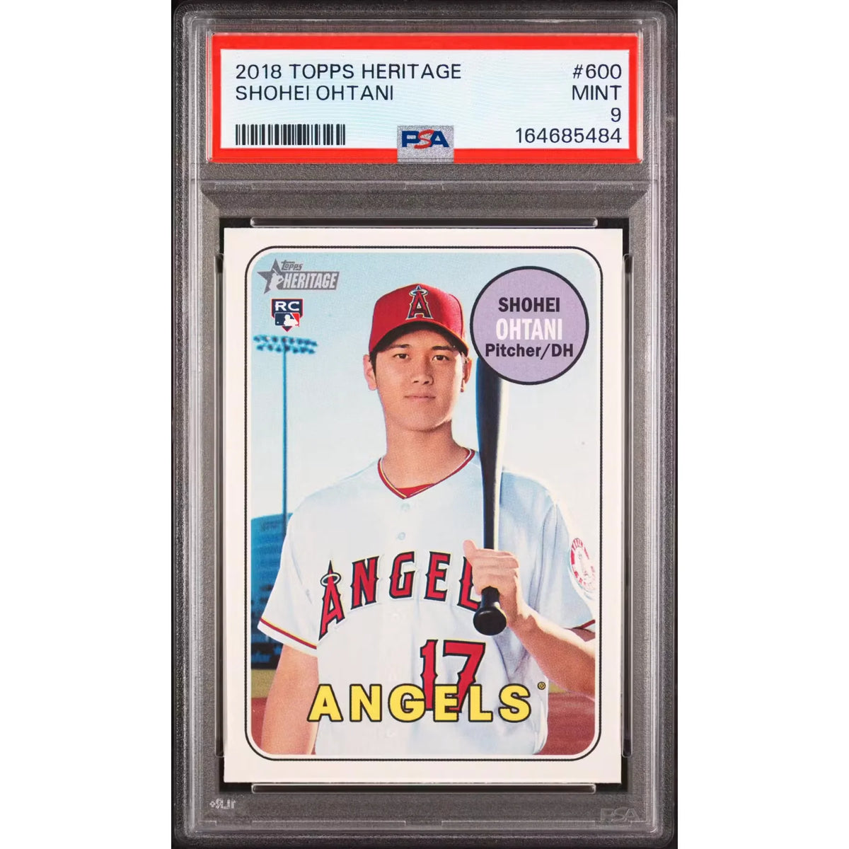 2018 Topps Heritage Shohei Ohtani Rookie #600 PSA 9 - D2 | P5645926