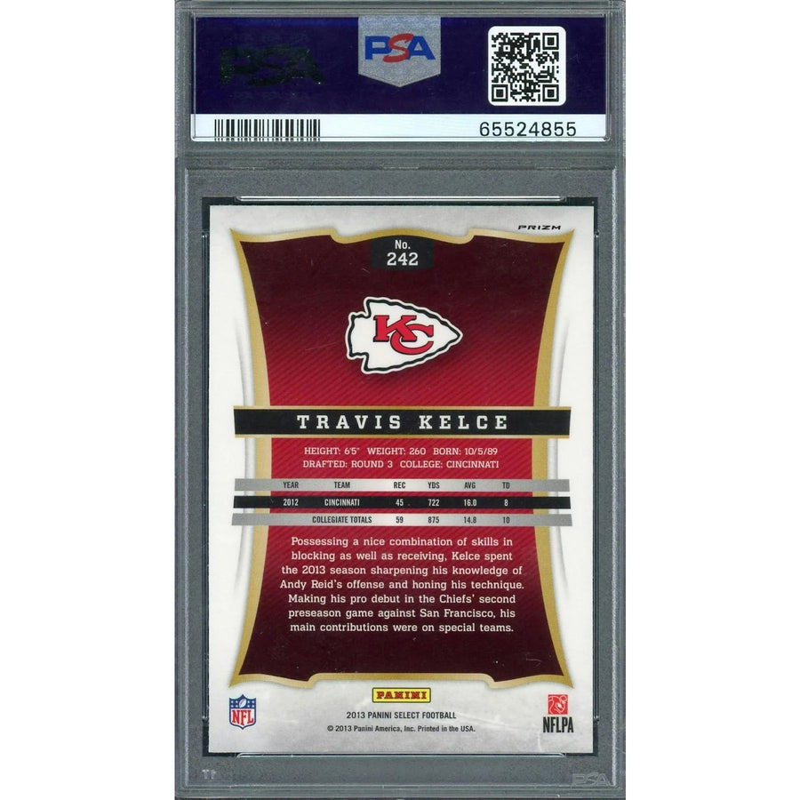 Travis Kelce 2013 Panini Select Silver Prizm Rookie Card #242 | PSA 9 | P5645953