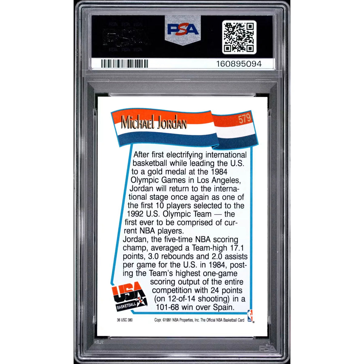 Michael Jordan 1991 Hoops #579 | PSA 9 | P5646186