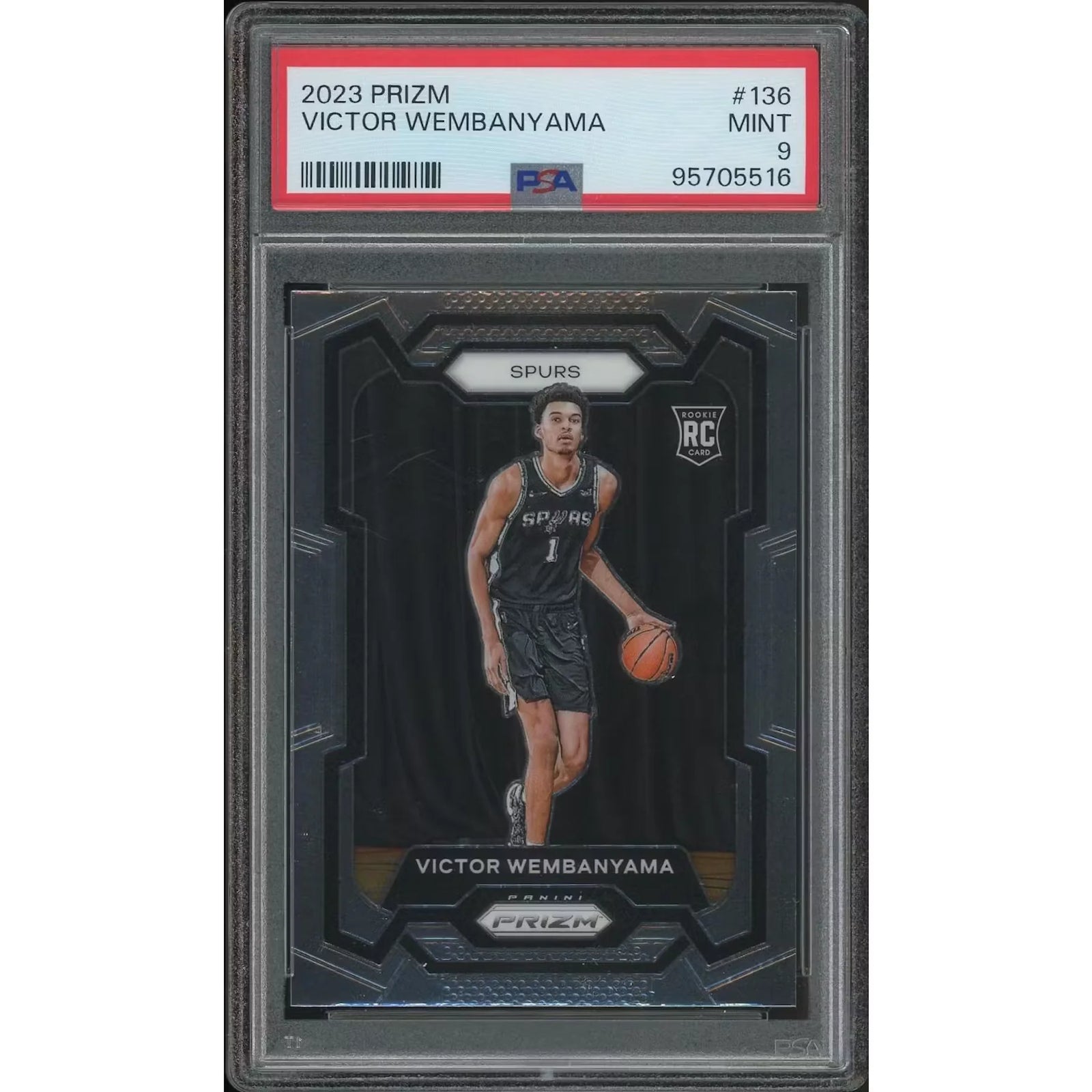 Victor Wembanyama 2023-24 Panini Prizm Rookie #136 | PSA 9 Mint