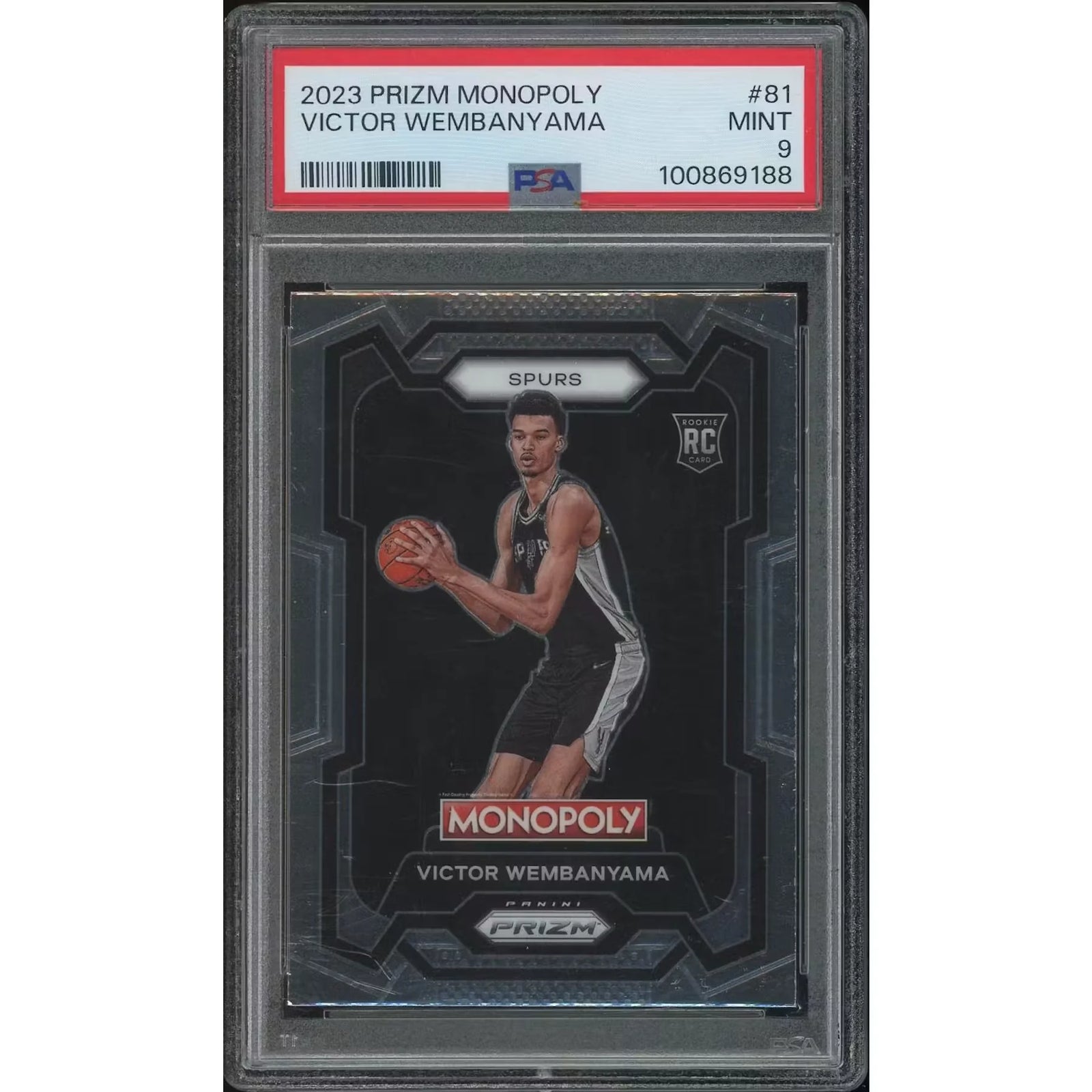 Victor Wembanyama 2023-24 Panini Prizm Monopoly Rookie #81 | PSA 9 MINT