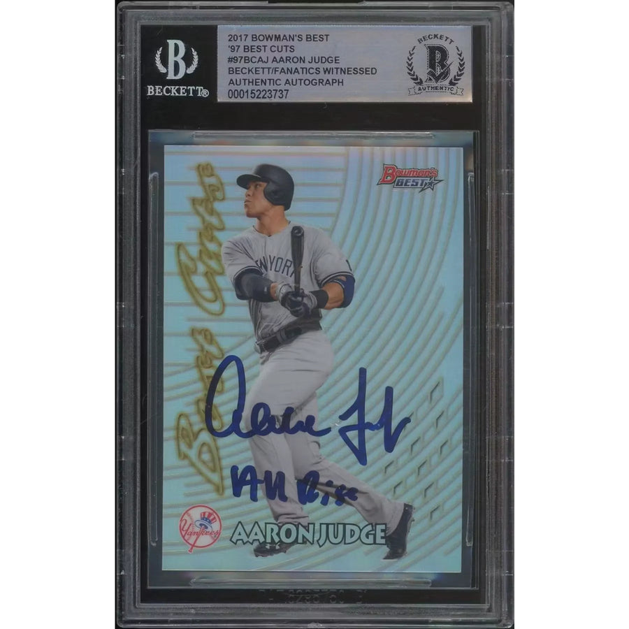 Aaron Judge Signed 2017 Bowman's Best Rookie Card | All Rise Inscription | P5687698