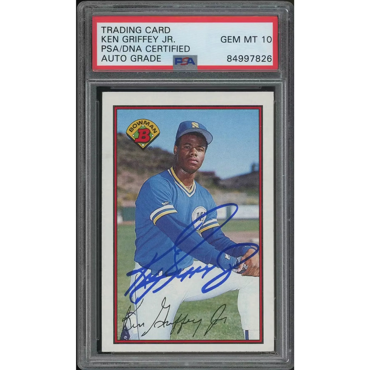 Ken Griffey Jr. Signed 1989 Bowman #220 Rookie Card | PSA/DNA Auto Grade 10 | P5687770
