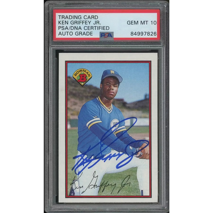 Ken Griffey Jr. Signed 1989 Bowman #220 Rookie Card | PSA/DNA Auto Grade 10 | P5687770