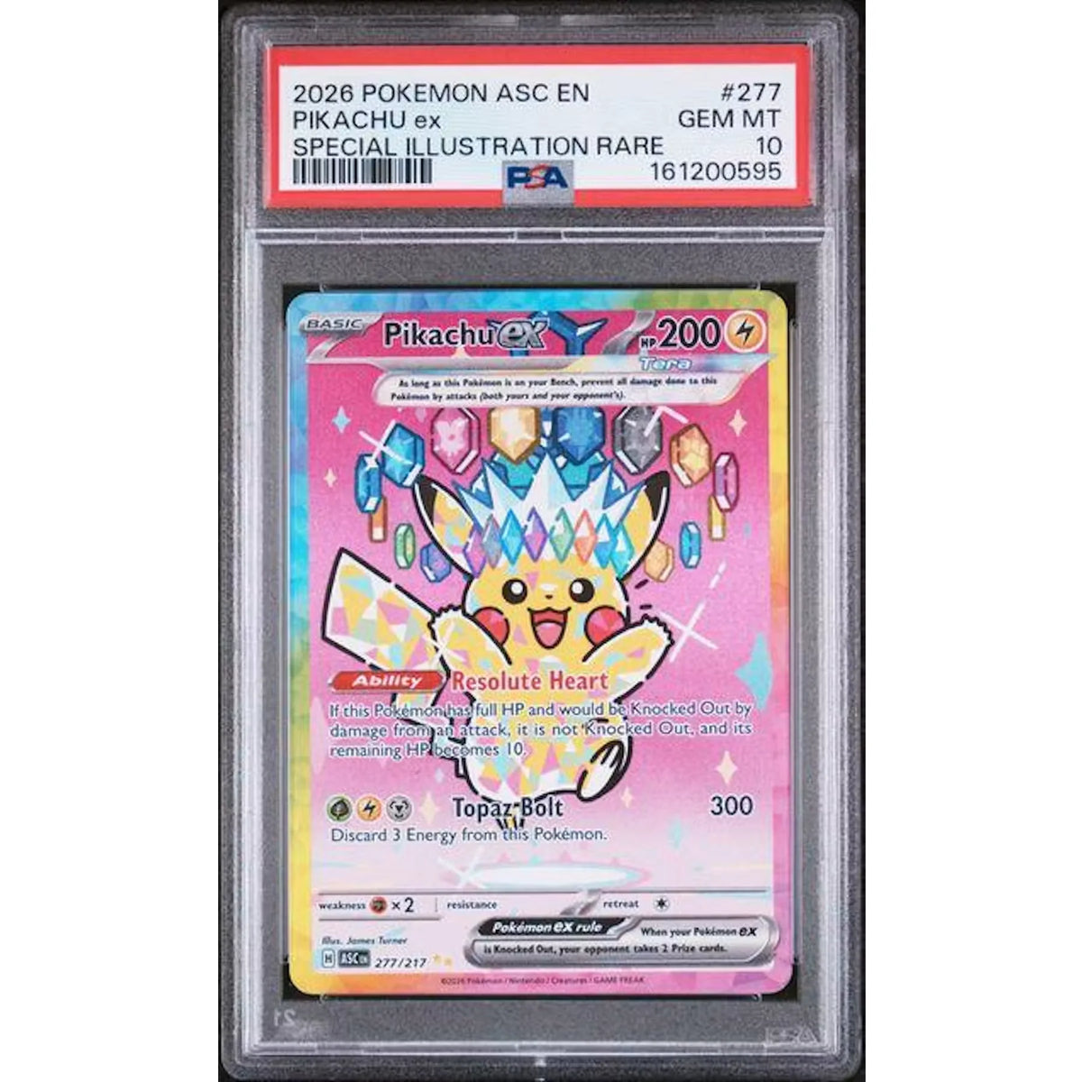 2026 Pokemon Ascended Heroes Pikachu ex Special Illustration Rare #277 | PSA 10 | P5688638