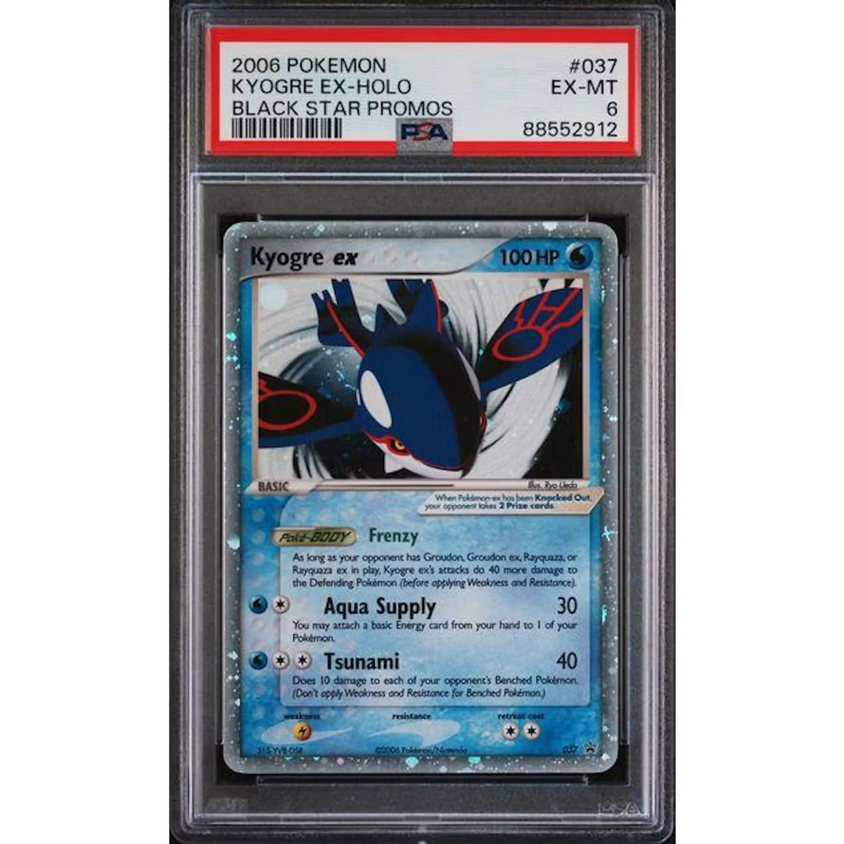 2006 Pokemon Black Star Promos Kyogre ex Holo #037 | PSA 6 | P5688816