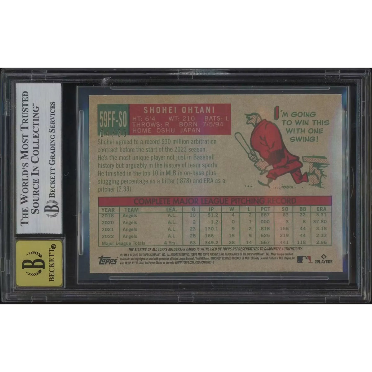 Shohei Ohtani Signed 2023 Topps Archives Card | 1959 Fan Favorites Auto | P5691191