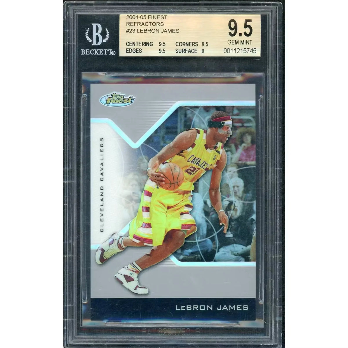 LeBron James 2004 Topps Finest Refractor Card #23 | BGS 9.5 | P5691200