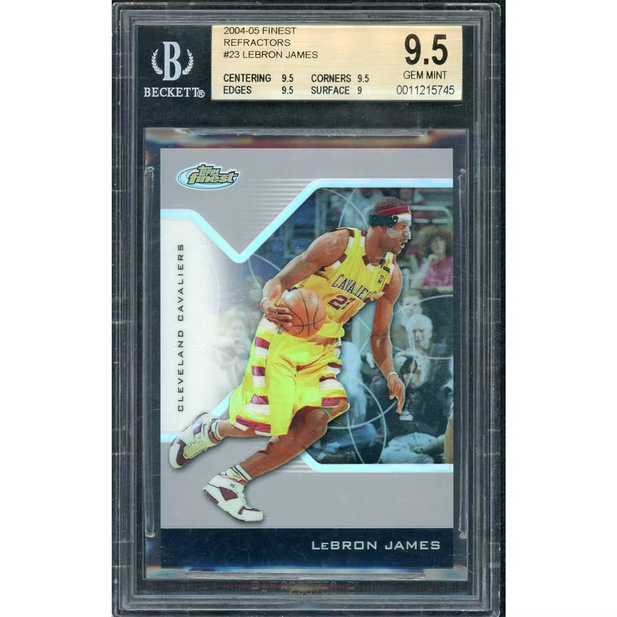 LeBron James 2004 Topps Finest Refractor Card #23 | BGS 9.5 | P5691200